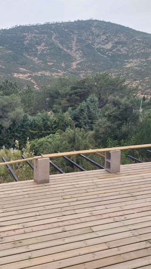 View of the mountain from the new deck